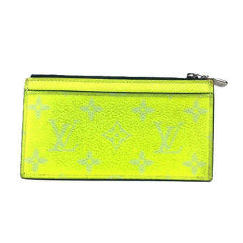 Louis Vuitton Coin Case M30950 Taiga Leather, Monogram Canvas Yellow Taigalama Coin Card Holder