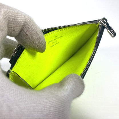 Louis Vuitton Coin Case M30950 Taiga Leather, Monogram Canvas Yellow Taigalama Coin Card Holder