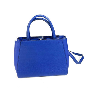 Fendi Handbag Leather Blue 2Way Bag Petite To Jules Women