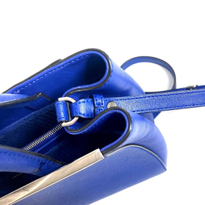 Fendi Handbag Leather Blue 2Way Bag Petite To Jules Women