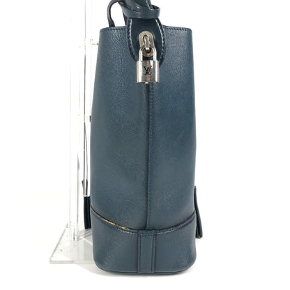 Louis Vuitton Shoulder Bag M94588 Leather Blue With Porch Nn14Gm Cuir Nuance