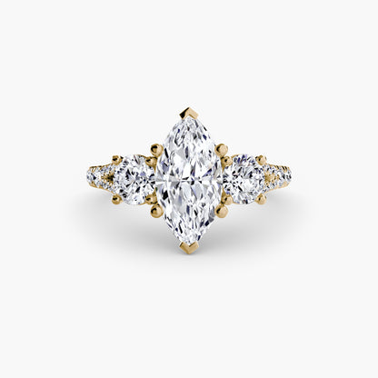 Three-Stone with Pavé Band 3