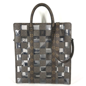 Louis Vuitton Handbag M20866 Monogram Canvas, Plastics Brown Monogram Chess Sac Plat Unisex(Unisex)
