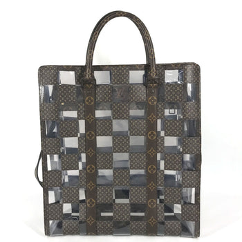Louis Vuitton Handbag M20866 Monogram Canvas, Plastics Brown Monogram Chess Sac Plat Unisex(Unisex)