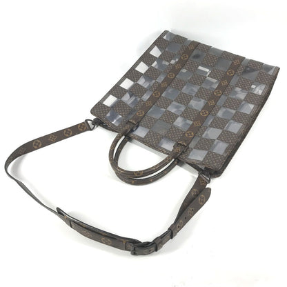 Louis Vuitton Handbag M20866 Monogram Canvas, Plastics Brown Monogram Chess Sac Plat Unisex(Unisex)