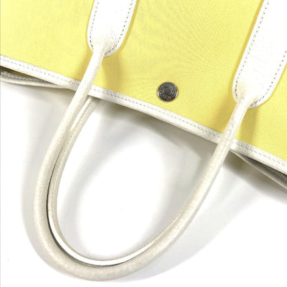 Hermes Handbag Toile H, Leather Yellow Garden Party Tpm Garden Party Tpm