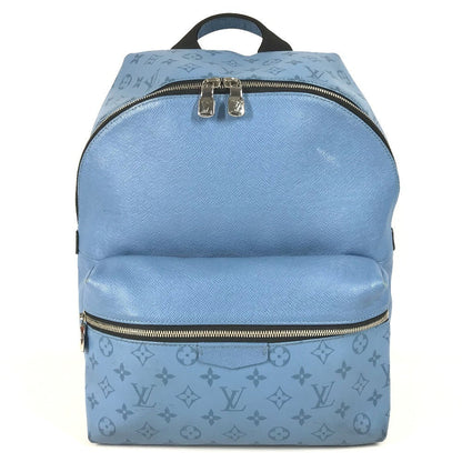 Louis Vuitton Backpack M30747 Taiga Leather, Monogram Canvas Blue Taigalama Discovery Backpack Pm