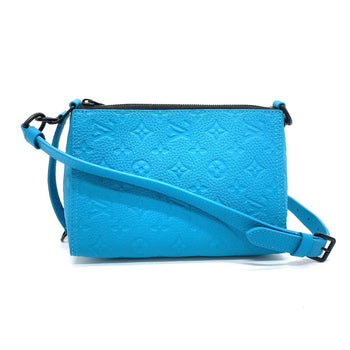 Louis Vuitton Shoulder Bag M55925 Monogram Ann Platt Leather Blue Monogram Ann Platt Triangle