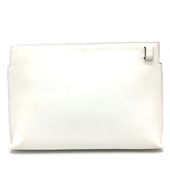 Loewe Clutch Bag Leather White X Pink Anagram T Pouch Women