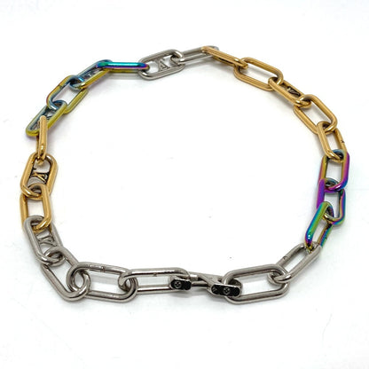 Louis Vuitton Necklace M80177 Metal Multicolor Collier Signature Chain Mens