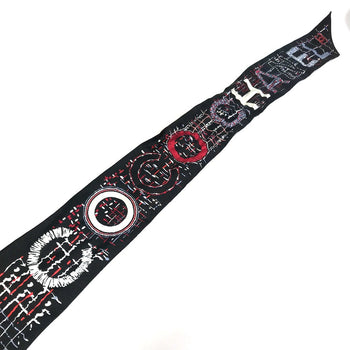 Chanel Scarf Silk Black Coco Mark Cc Scarf Women