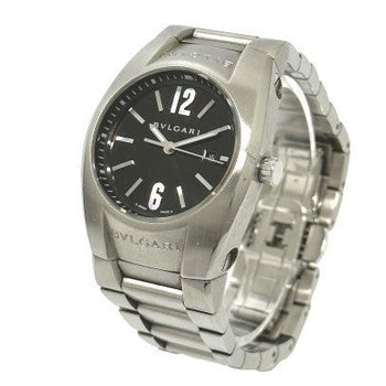 Bvlgari Watches Quartz Eg30S Stainless Steel Silver Elgon Black Dial Women