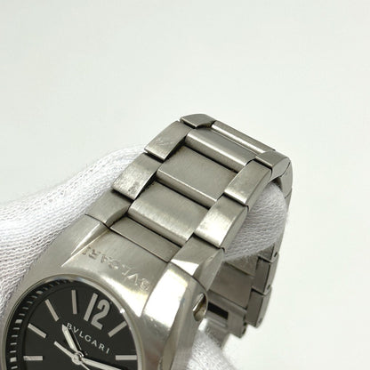 Bvlgari Watches Quartz Eg30S Stainless Steel Silver Elgon Black Dial Women