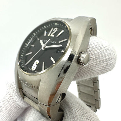 Bvlgari Watches Quartz Eg30S Stainless Steel Silver Elgon Black Dial Women