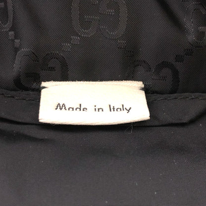 Gucci Down Jacket 452434 Nylon, Down Black Gg Nylon Emblem Mens 44