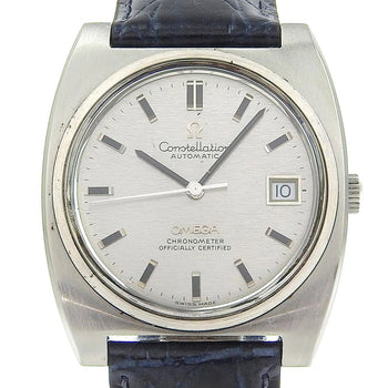 Omega Watches Mechanical Automatic Stainless Steel , Leather Silver Cal.1001 Chronometer