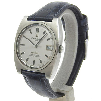 Omega Watches Mechanical Automatic Stainless Steel , Leather Silver Cal.1001 Chronometer