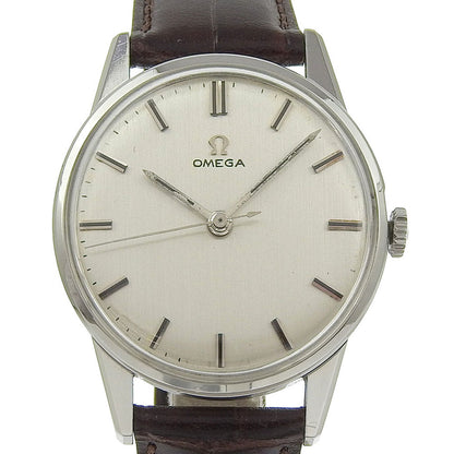 Omega Watches Hand Winding 14772 Sc-62 Stainless Steel , Embossed Leather Silver Cal.286 Vintage