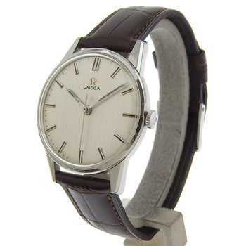 Omega Watches Hand Winding 14772 Sc-62 Stainless Steel , Embossed Leather Silver Cal.286 Vintage