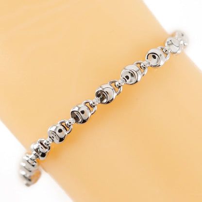 Chimento Bracelet K18 White Gold Silver
