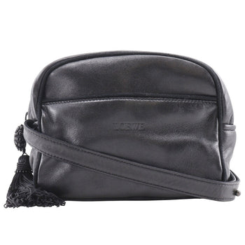 Loewe Shoulder Bag Lambskin Black Vintage Women