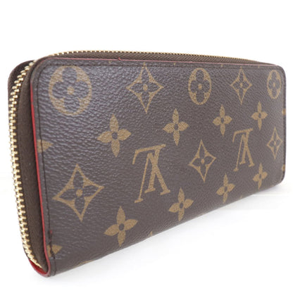 Louis Vuitton Long Wallet Purse M62940 Monogram Canvas Brown Flower Charm Portefeuille Clemence