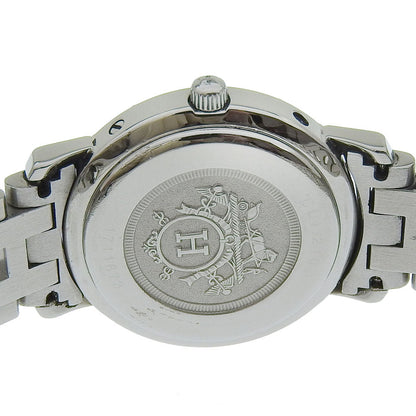 Hermes Watches Quartz Cl4.210 Stainless Steel Silver Clipper White Dial Women