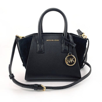 Michael Kors Handbag 35F4G4Vc0L Leather, Suede Black 2Way Satchel Extra Small