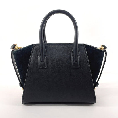 Michael Kors Handbag 35F4G4Vc0L Leather, Suede Black 2Way Satchel Extra Small