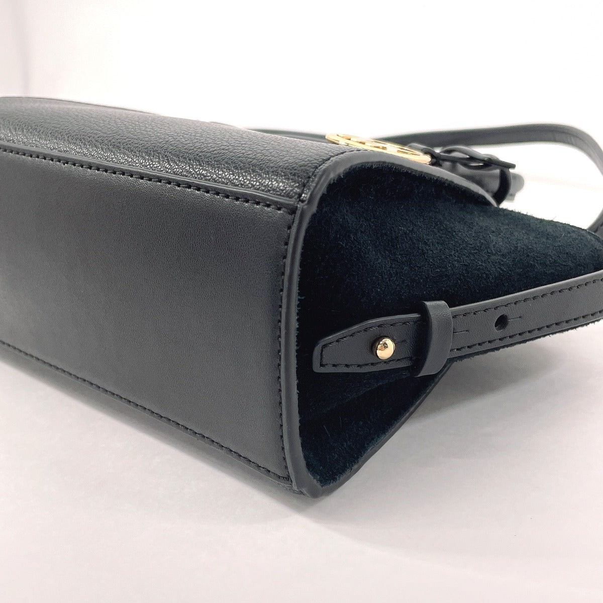 Michael Kors Handbag 35F4G4Vc0L Leather, Suede Black 2Way Satchel Extra Small