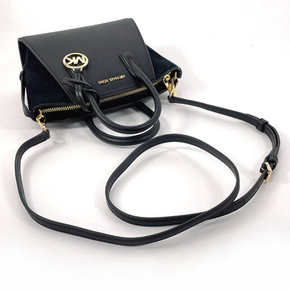 Michael Kors Handbag 35F4G4Vc0L Leather, Suede Black 2Way Satchel Extra Small