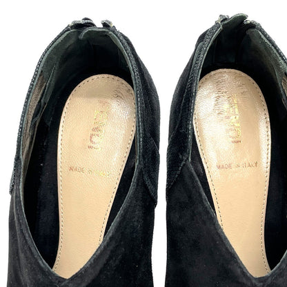 Fendi Dress Shoes Leather Black Made In Italy Vero Cuoio Women 36 1/2