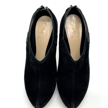 Fendi Dress Shoes Leather Black Made In Italy Vero Cuoio Women 36 1/2
