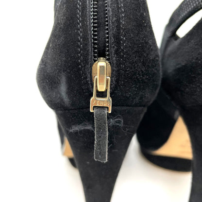 Fendi Dress Shoes Leather Black Made In Italy Vero Cuoio Women 36 1/2