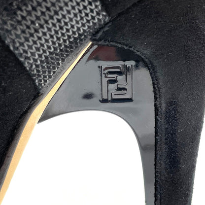 Fendi Dress Shoes Leather Black Made In Italy Vero Cuoio Women 36 1/2