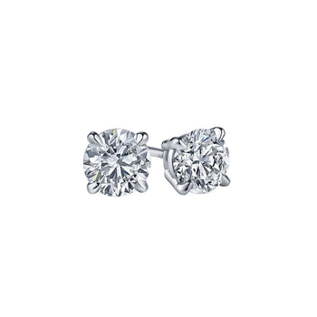 3 cttw 3 Prong Martini Lab Grown Stud Earrings