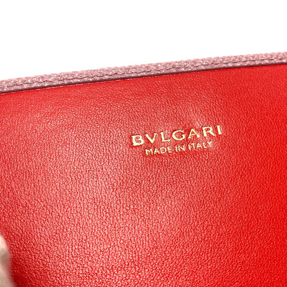 Bvlgari Long Wallet Purse 282869 Leather Dusty Pink Type Bulgari Bulgari Logo Clip Women