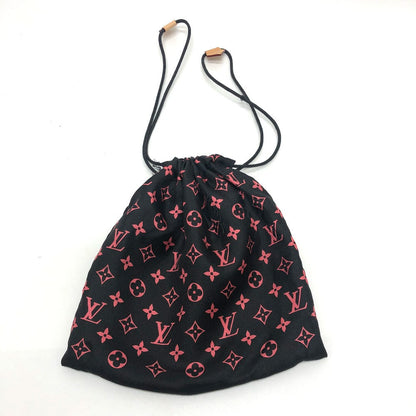Louis Vuitton Scarf Mp2279 Silk Black Fashion Accessories Floral Stamp Women