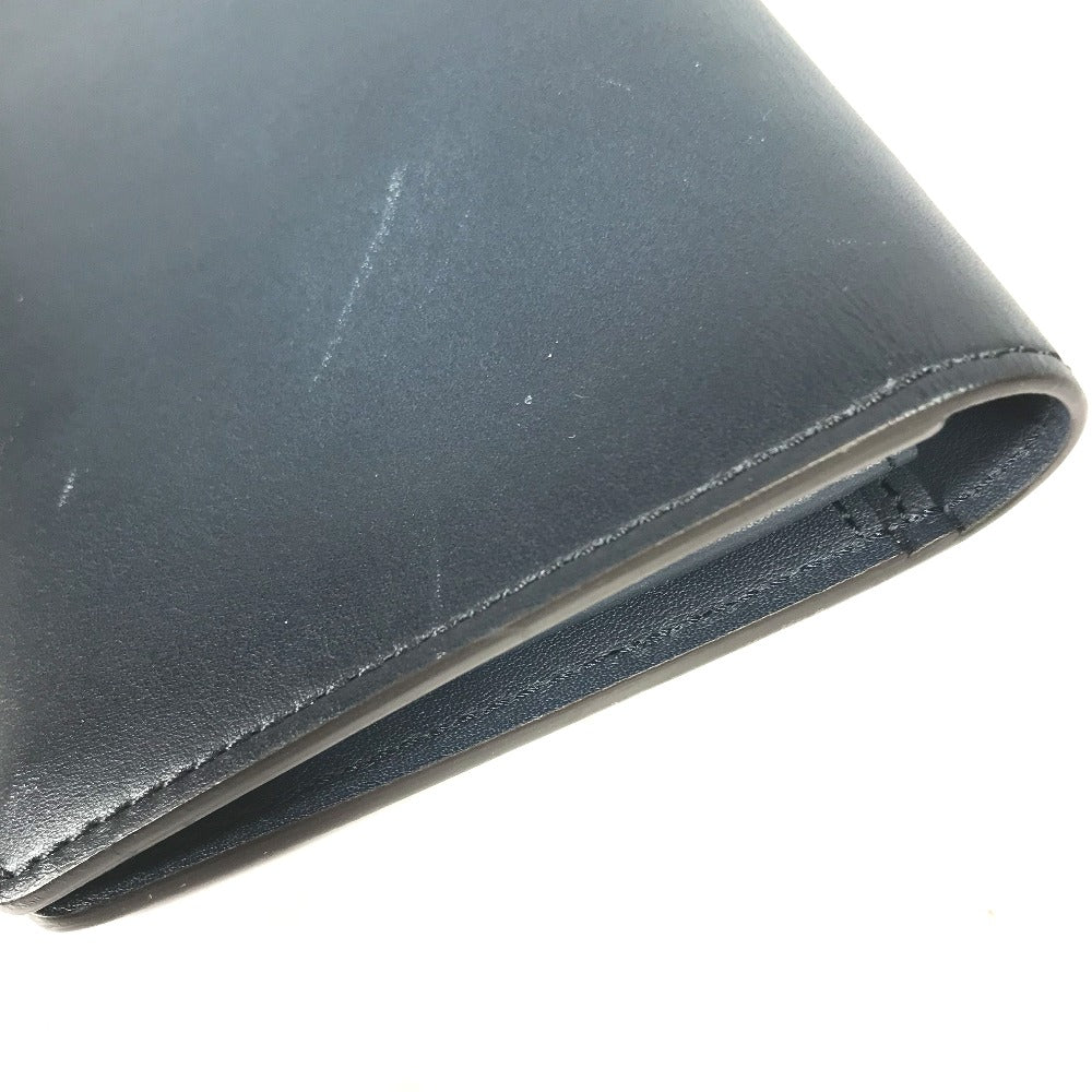 Louis Vuitton Long Wallet Purse M41899 Leather Navy Cuir Ombre Portefeuille Blaza Mens