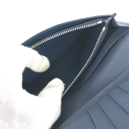 Louis Vuitton Long Wallet Purse M41899 Leather Navy Cuir Ombre Portefeuille Blaza Mens