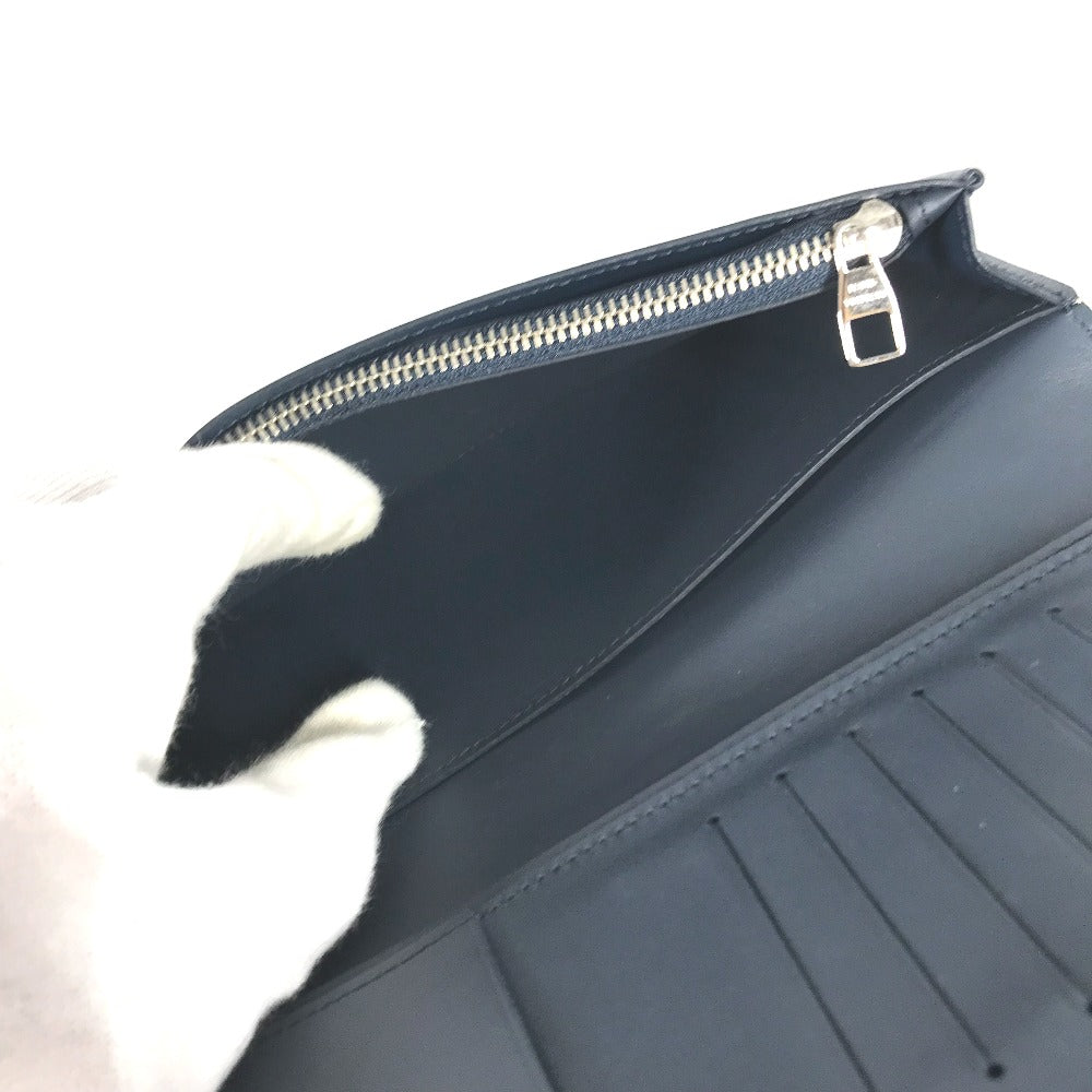 Louis Vuitton Long Wallet Purse M41899 Leather Navy Cuir Ombre Portefeuille Blaza Mens