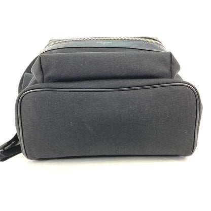 Saint Laurent Paris Backpack 650617 Leather / Canvas Black Bag Logo Mens Secondhand
