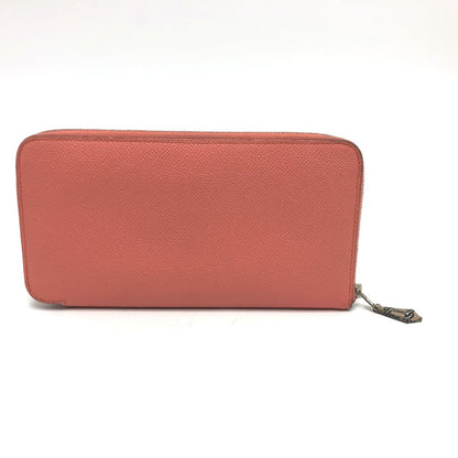 Hermes Long Wallet Purse Epsom Pink Type Azap Silk In Women