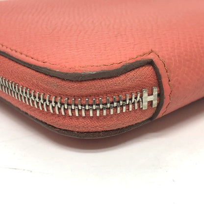 Hermes Long Wallet Purse Epsom Pink Type Azap Silk In Women