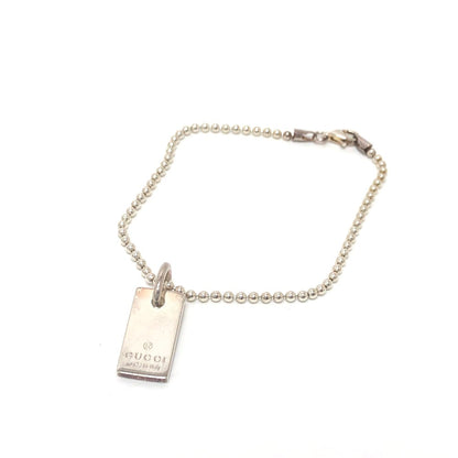Gucci Bracelet Sv925 Silver Logo Tag Women