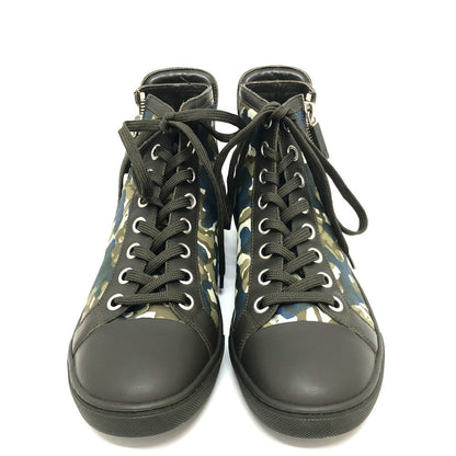 Louis Vuitton Sneakers Nylon / Leather Khaki Zip-Up Line Mens 6