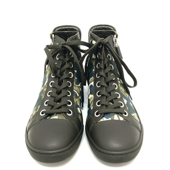 Louis Vuitton Sneakers Nylon / Leather Khaki Zip-Up Line Mens 6