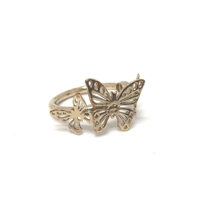 Dior Ring Metal Gold Metamorphose Butterfly Women L