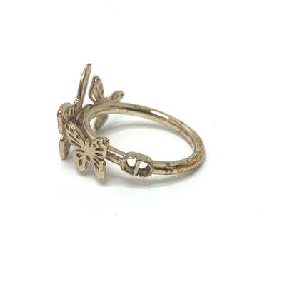 Dior Ring Metal Gold Metamorphose Butterfly Women L