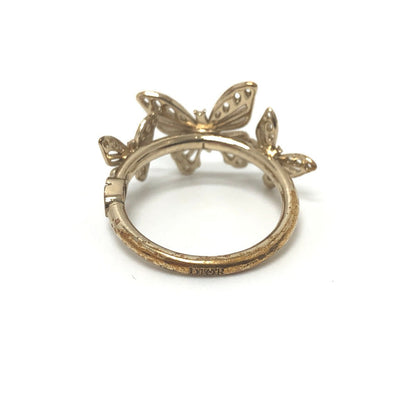 Dior Ring Metal Gold Metamorphose Butterfly Women L